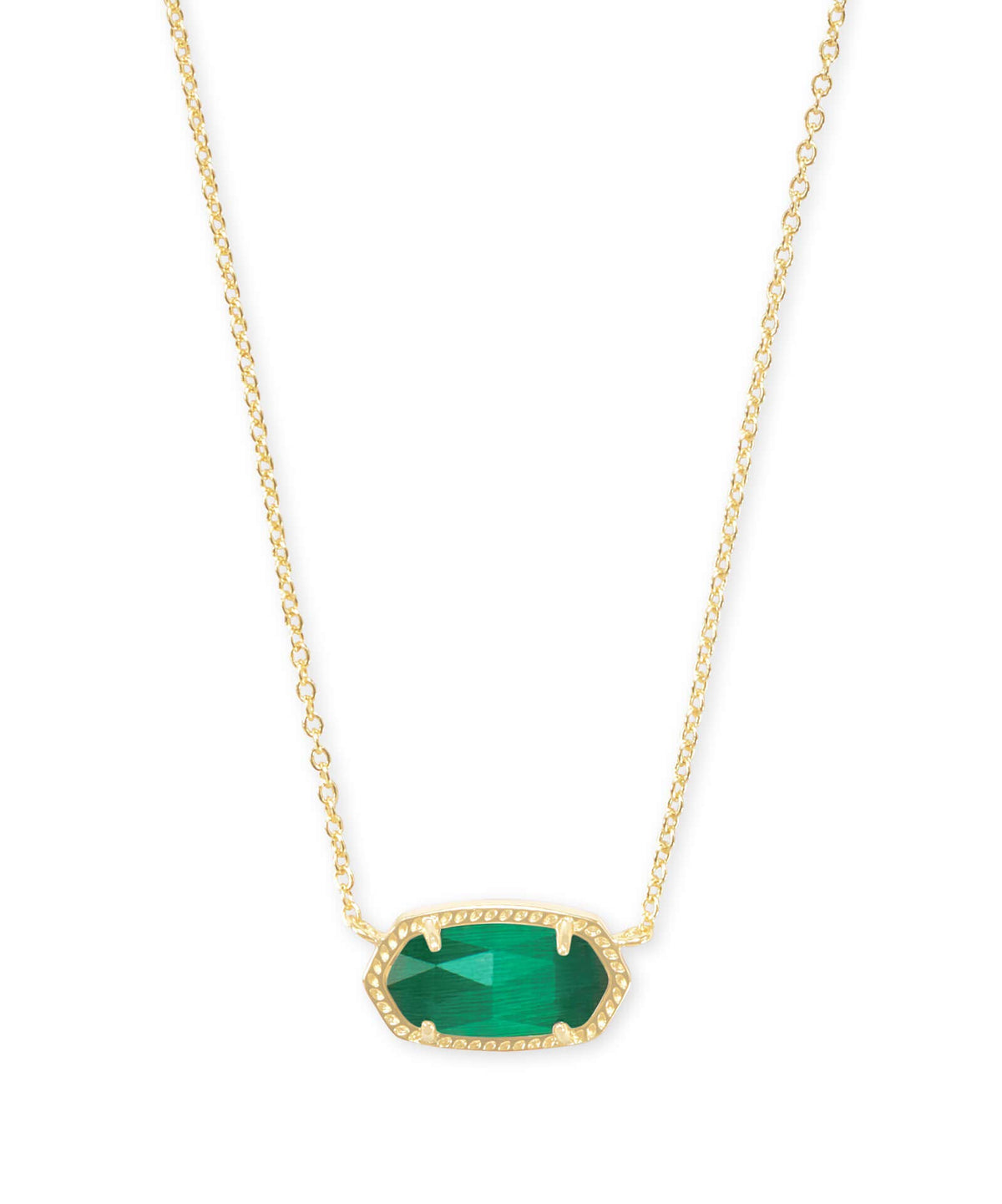14K Gold-Plated Stone Pendant Necklace