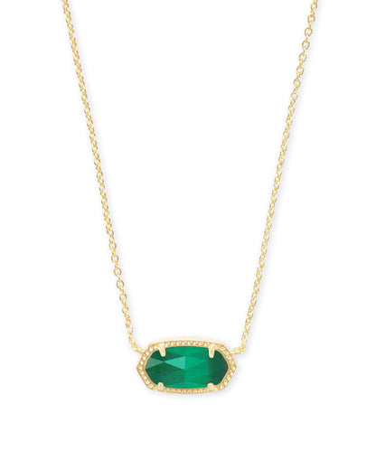 14K Gold-Plated Stone Pendant Necklace