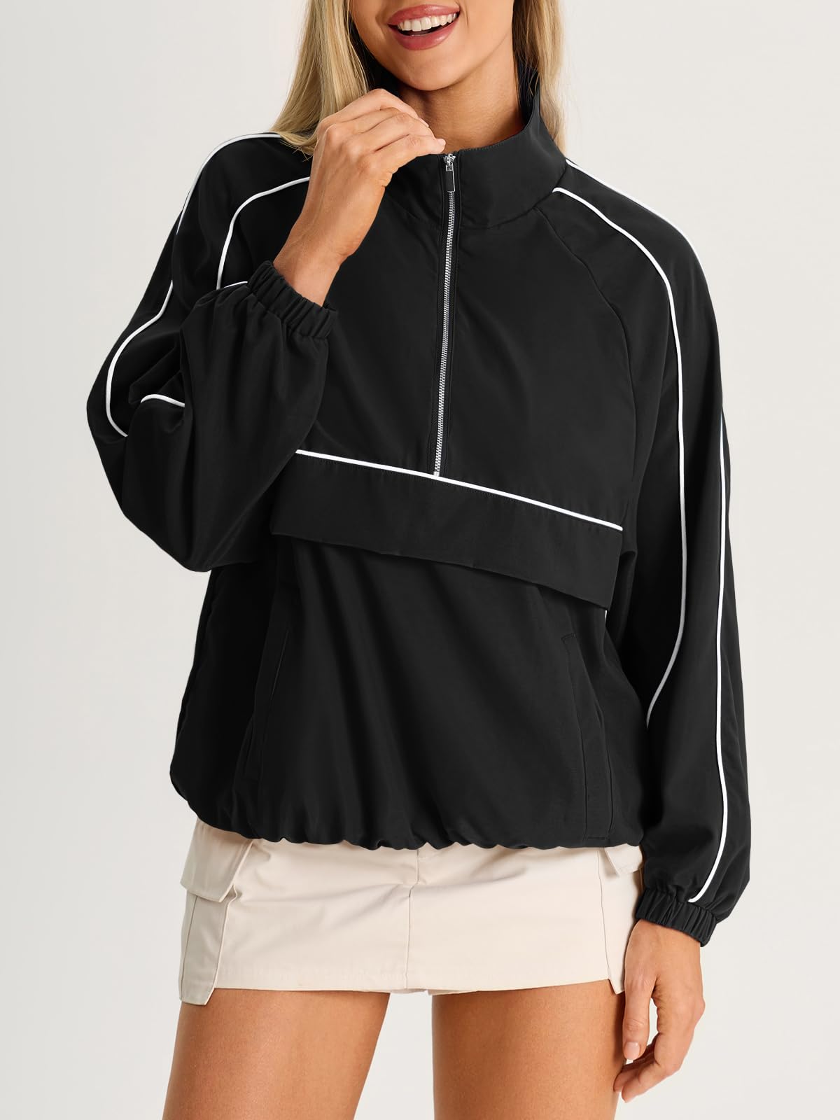 UPF 50+ Quarter-Zip Lightweight Pullover Jacket