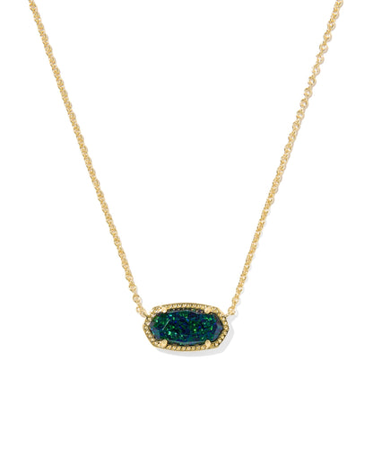 14K Gold-Plated Stone Pendant Necklace