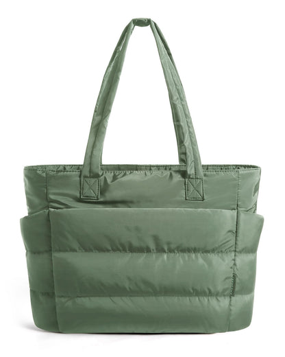 Lightweight Puffer Tote Bag With Soft Structure