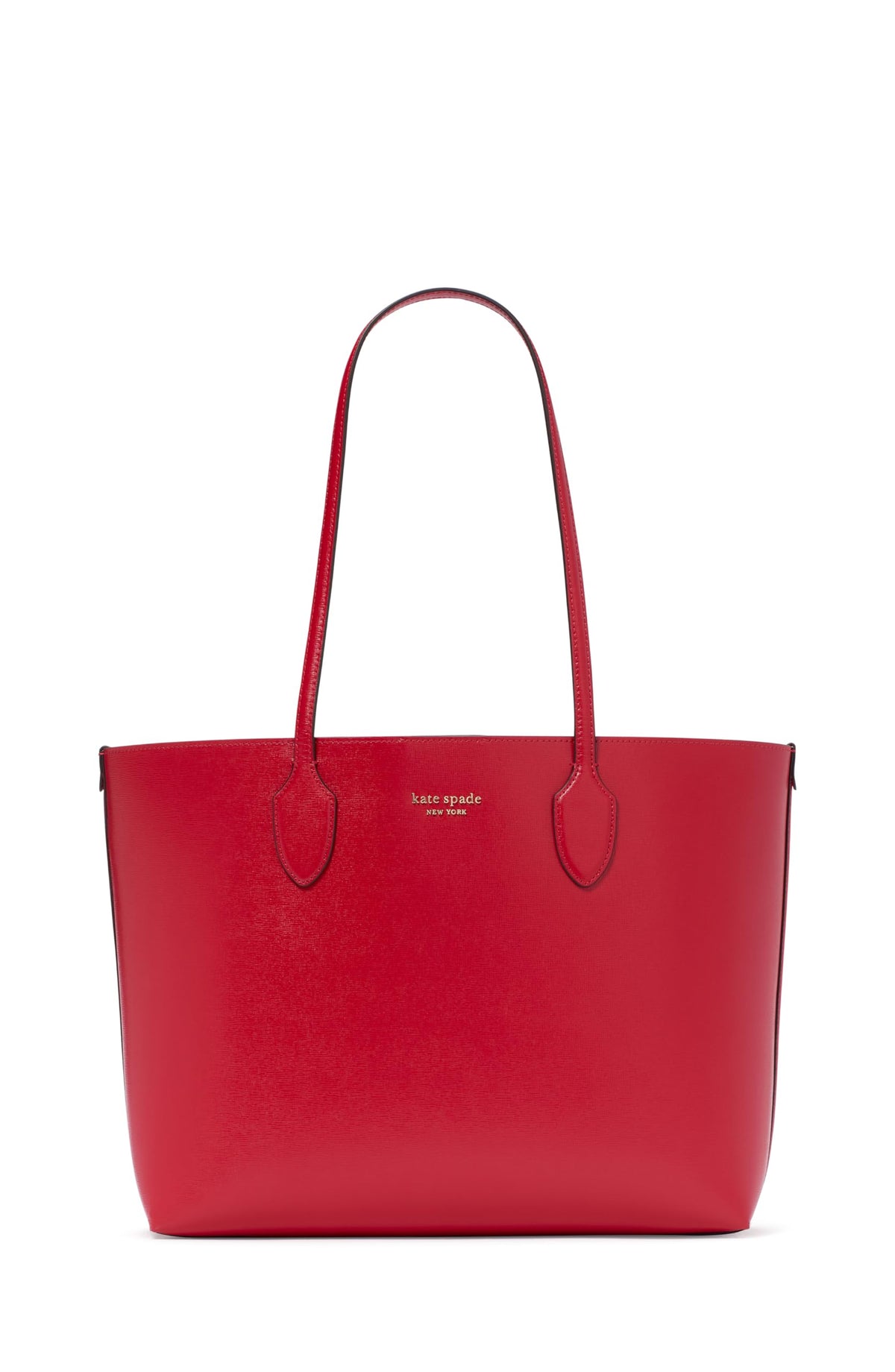 Large Saffiano Leather Tote With Structured Shape