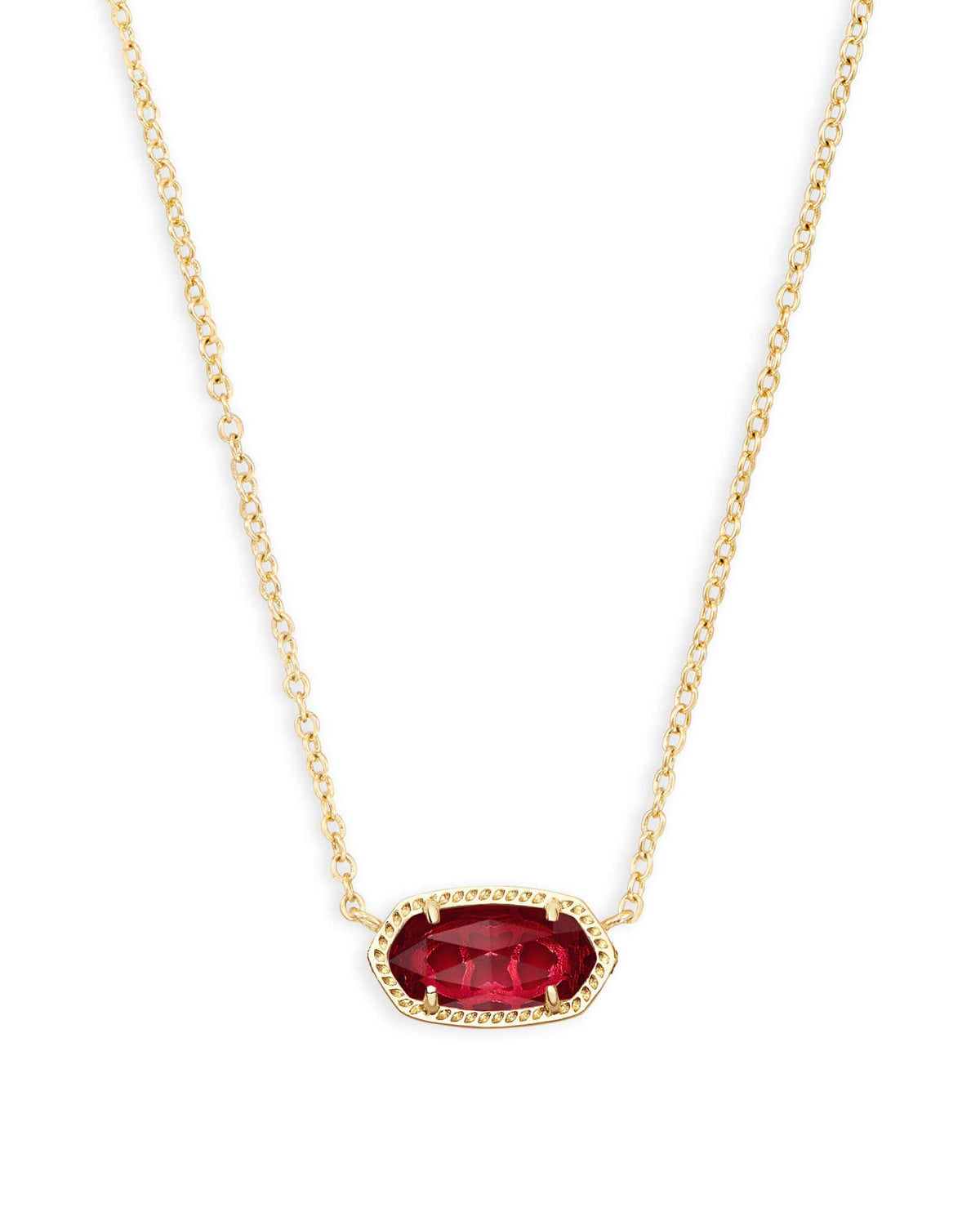 14K Gold-Plated Stone Pendant Necklace