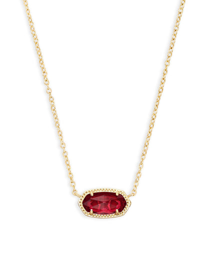 14K Gold-Plated Stone Pendant Necklace