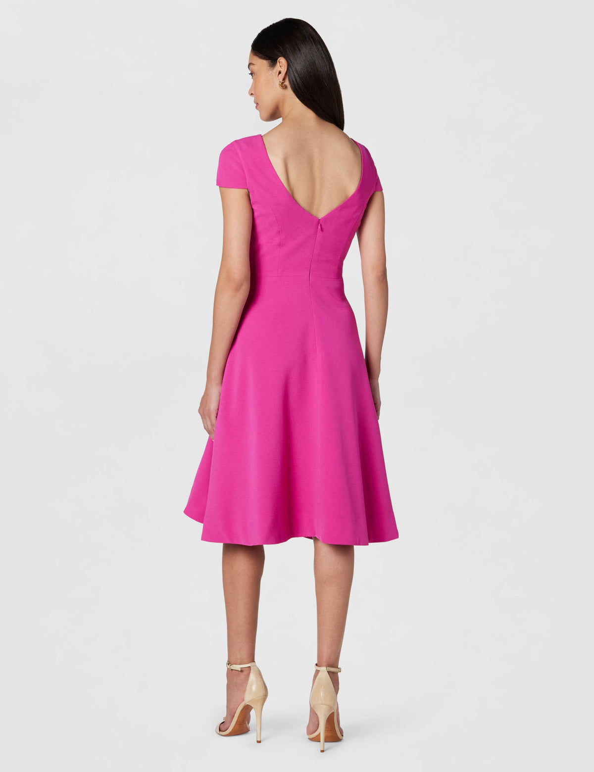 Elegant Midi Dress With Sculpted Silhouette