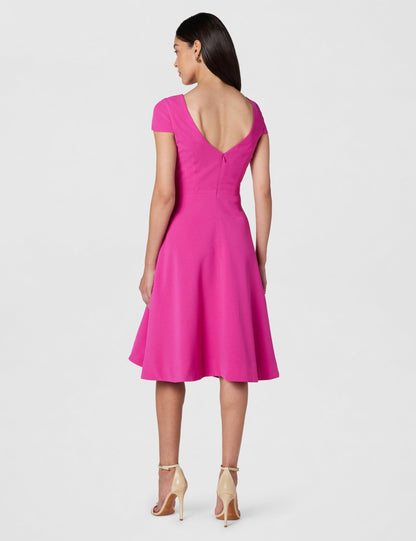 Elegant Midi Dress With Sculpted Silhouette