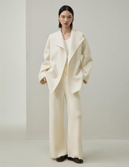 Wool-Cashmere Oversized Coat With Tie Belt