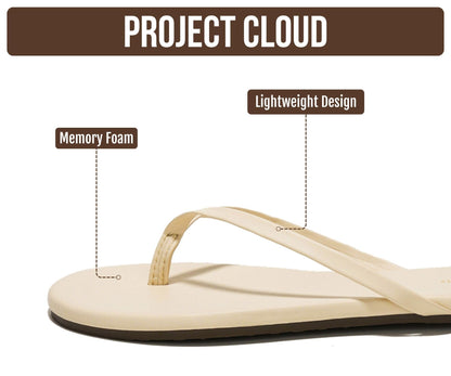 Memory Foam Flip Flops With Cushioned Footbed