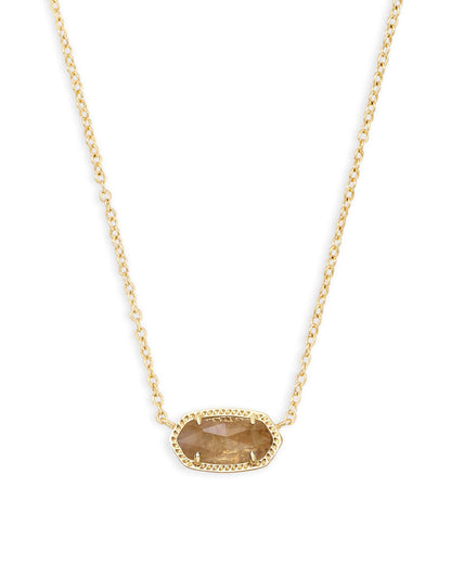 14K Gold-Plated Stone Pendant Necklace