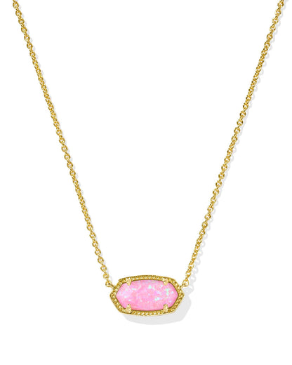 14K Gold-Plated Stone Pendant Necklace