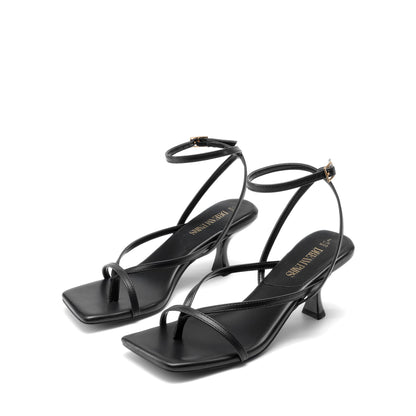 Thong Kitten Heel Sandals With Minimal Straps
