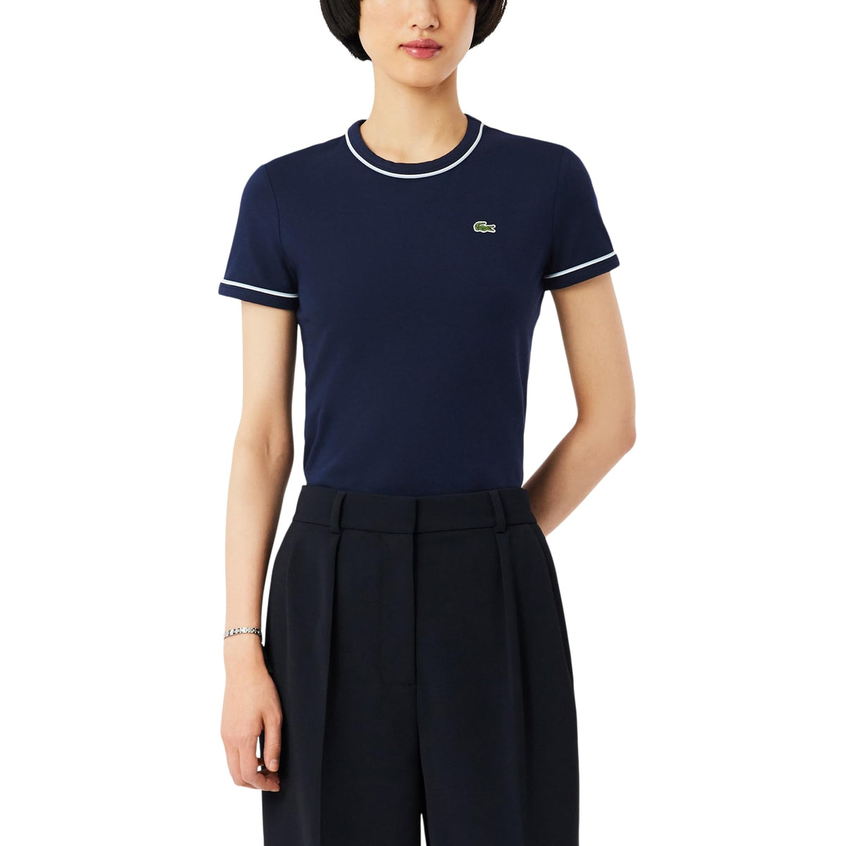 Cotton Jersey T-Shirt With Contrast Trim