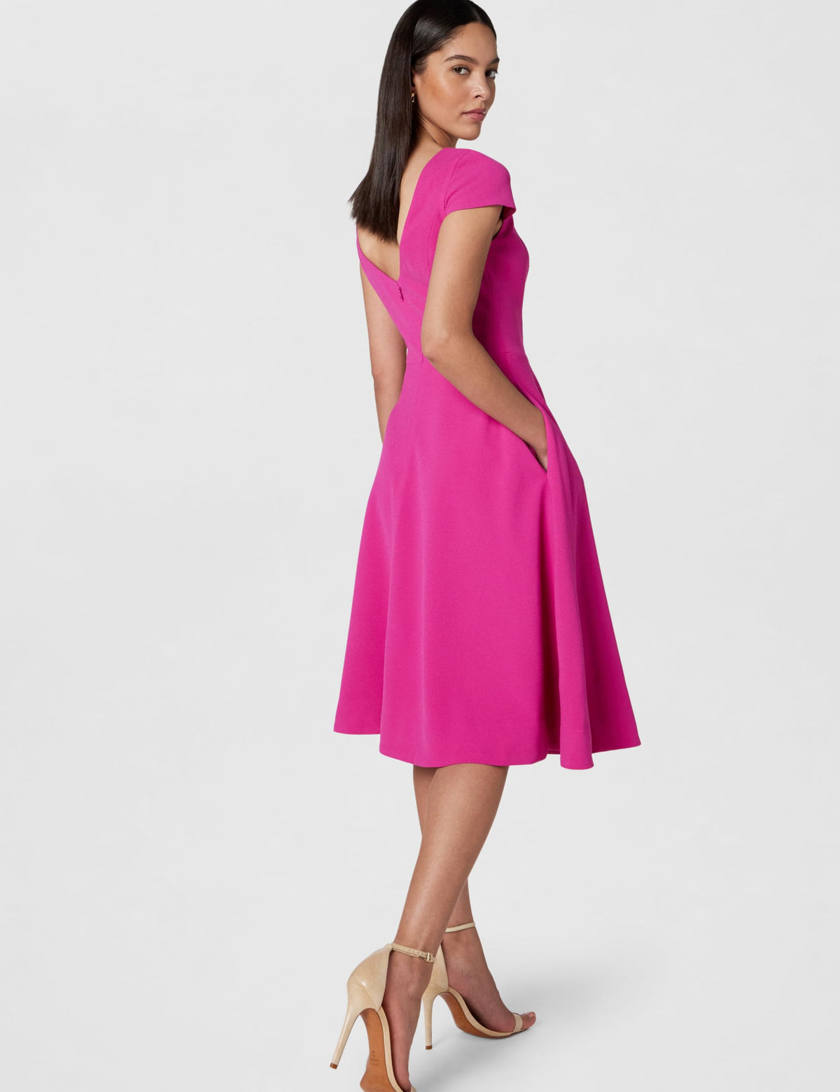 Elegant Midi Dress With Sculpted Silhouette