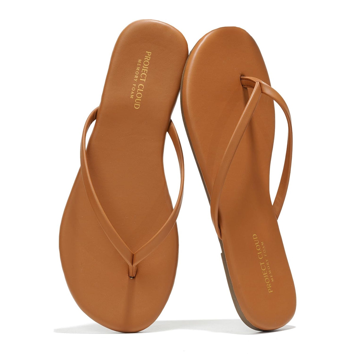 Memory Foam Flip Flops With Cushioned Footbed