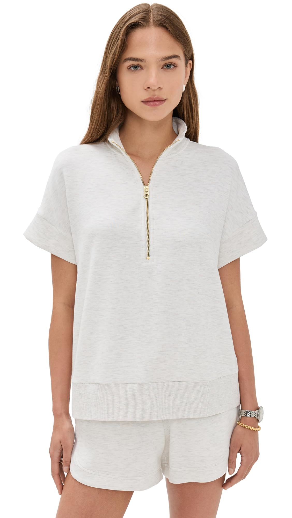 Short-Sleeve Relaxed Crewneck Sweatshirt