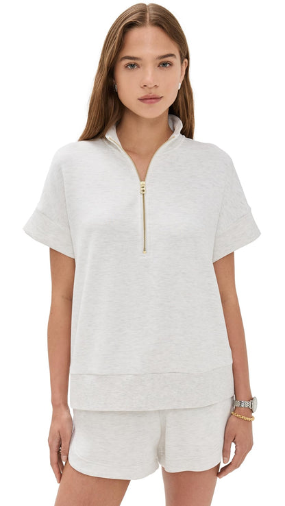 Short-Sleeve Relaxed Crewneck Sweatshirt