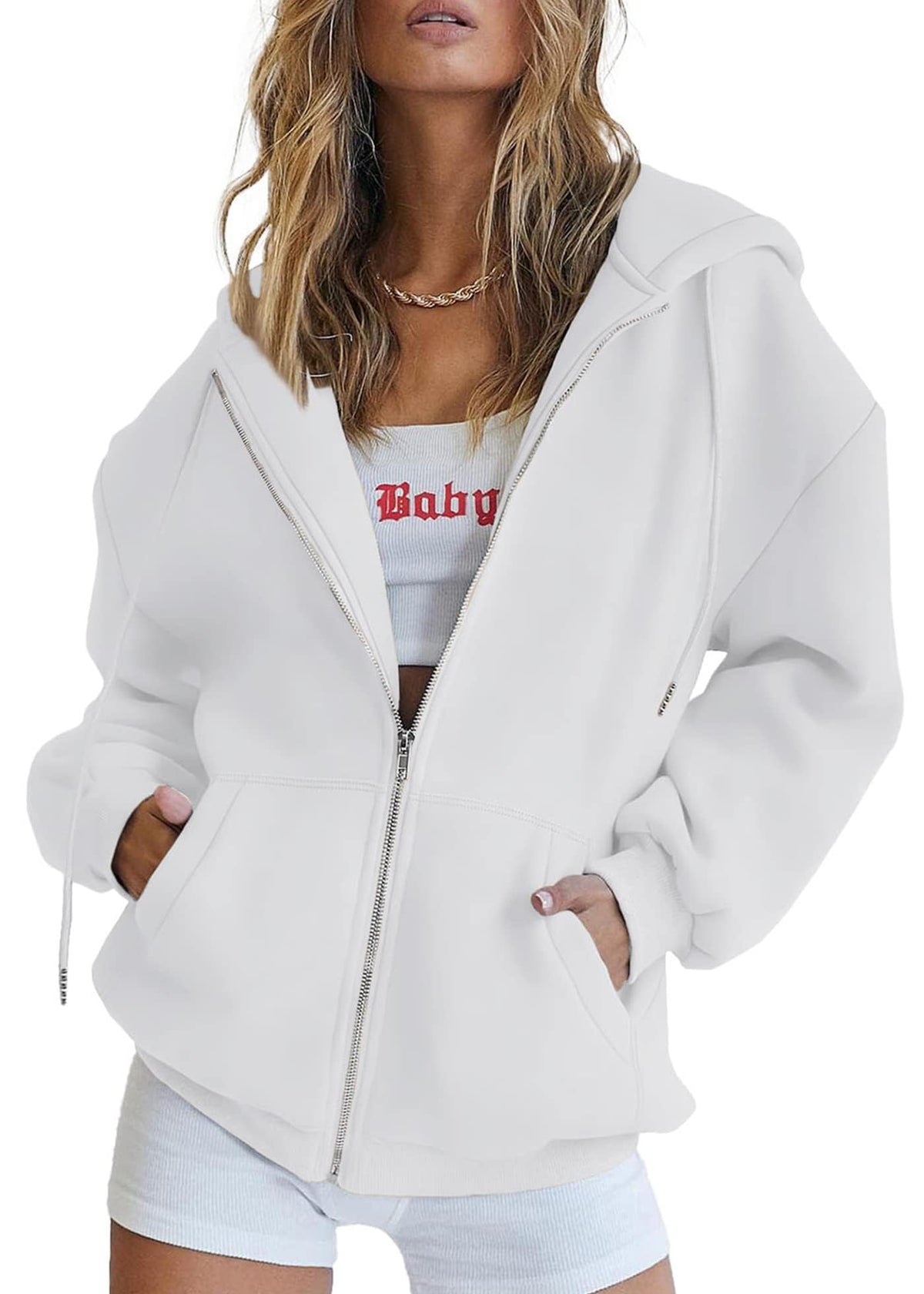 Relaxed Zip-Up Hoodie With Everyday Fit