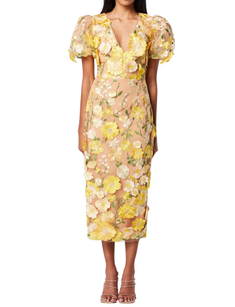 Floral Embroidered Lace Fishtail Mini Dress