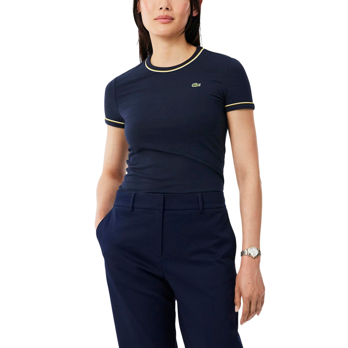 Cotton Jersey T-Shirt With Contrast Trim