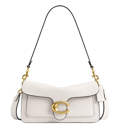 Soft Leather Shoulder Bag With Structured Flap