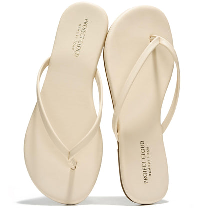 Memory Foam Flip Flops With Cushioned Footbed