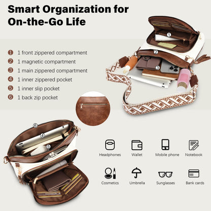 RFID Crossbody Bag With Built-In Wallet