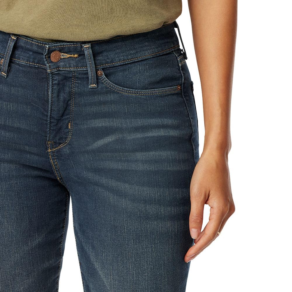 Mid-Rise Shaping Bootcut Stretch Jeans