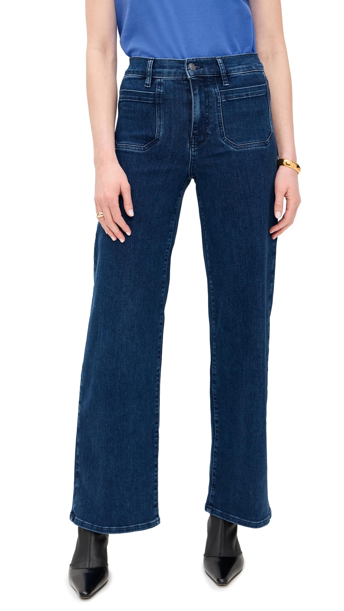 Slim Palazzo Jeans With Statement Pockets