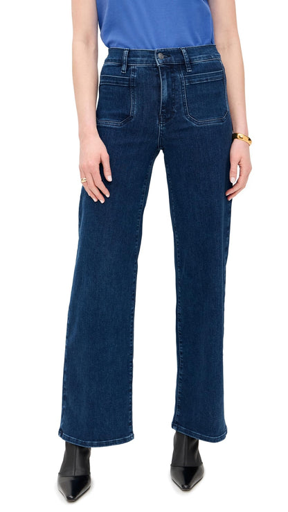 Slim Palazzo Jeans With Statement Pockets