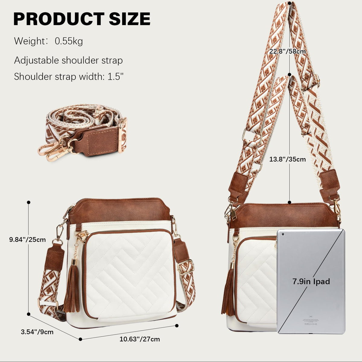 RFID Crossbody Bag With Built-In Wallet