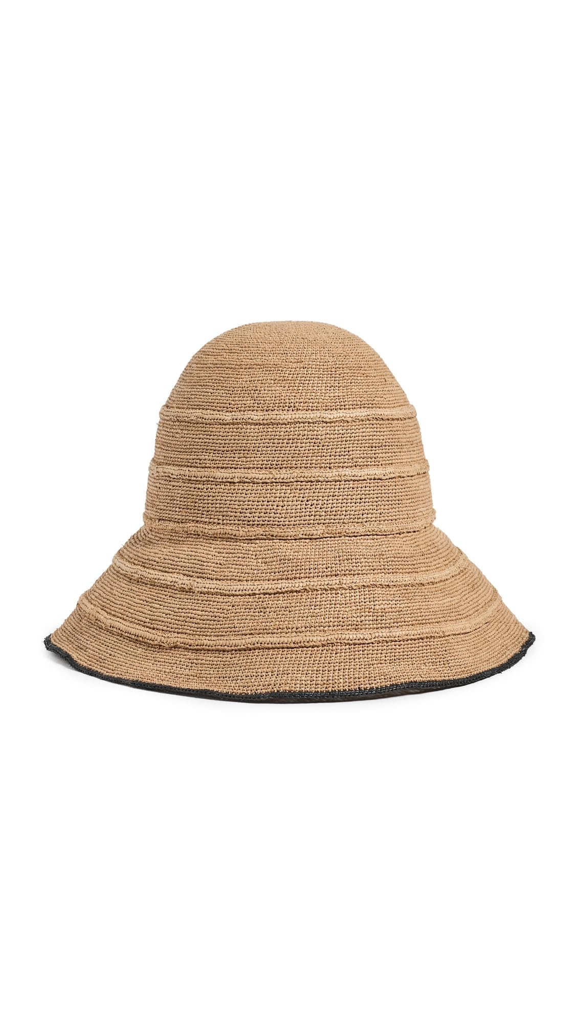 Woven Raffia Hat With Structured Brim