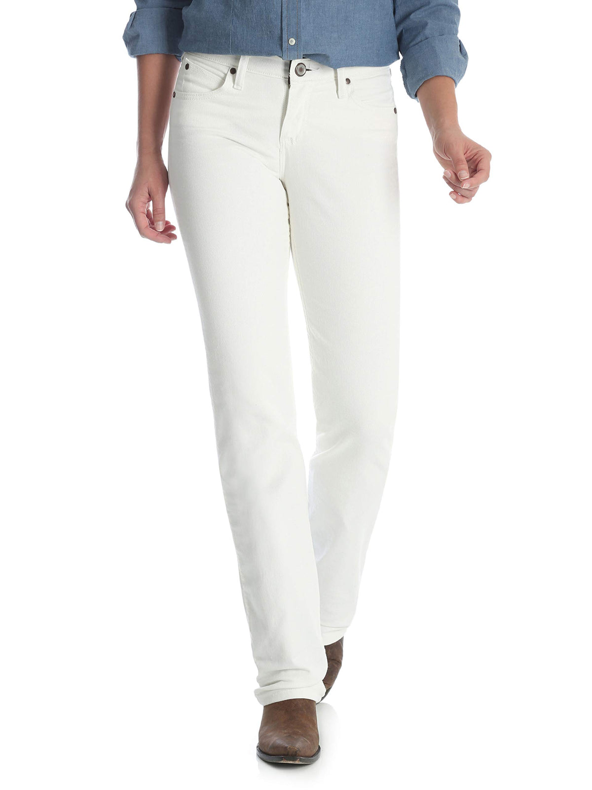 Mid-Rise Bootcut Jeans With Stretch Comfort