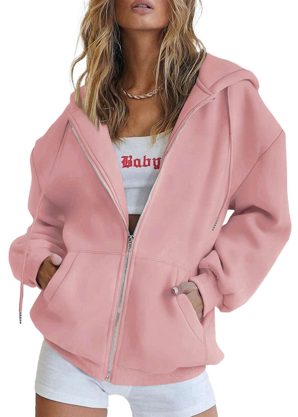 Relaxed Zip-Up Hoodie With Everyday Fit
