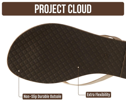 Memory Foam Flip Flops With Cushioned Footbed