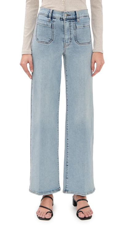 Slim Palazzo Jeans With Statement Pockets