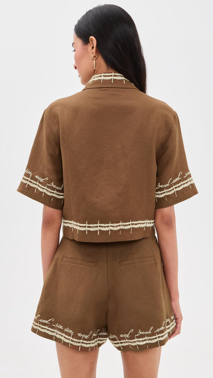Relaxed Short-Sleeve Camp Shirt