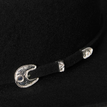 Wool Cowboy Hat With Structured Western Brim