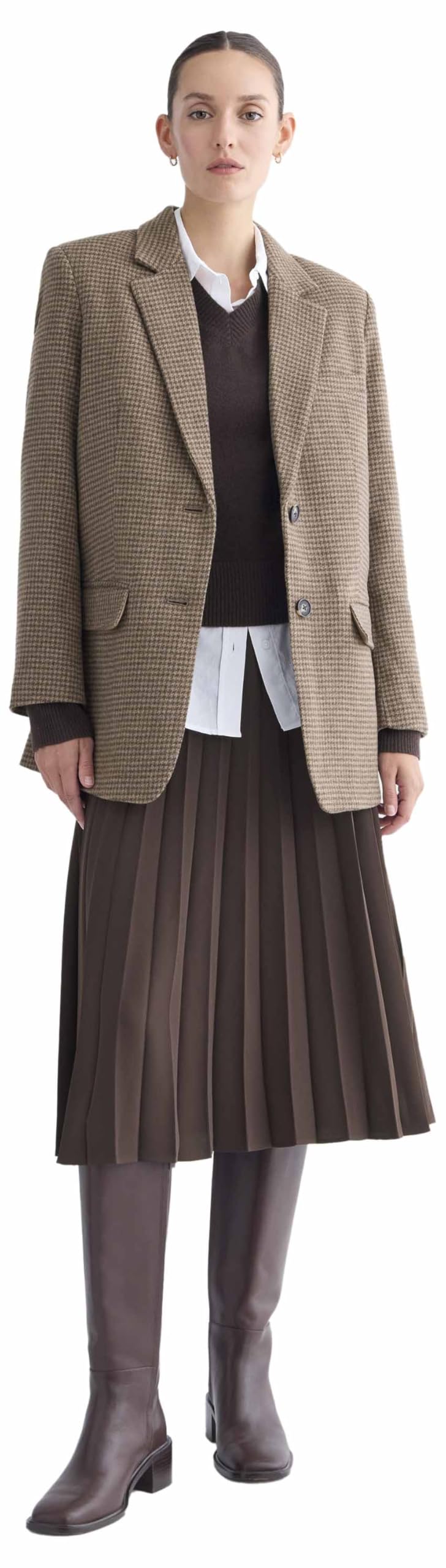 Oversized Wool Blazer With Relaxed Tailored Fit