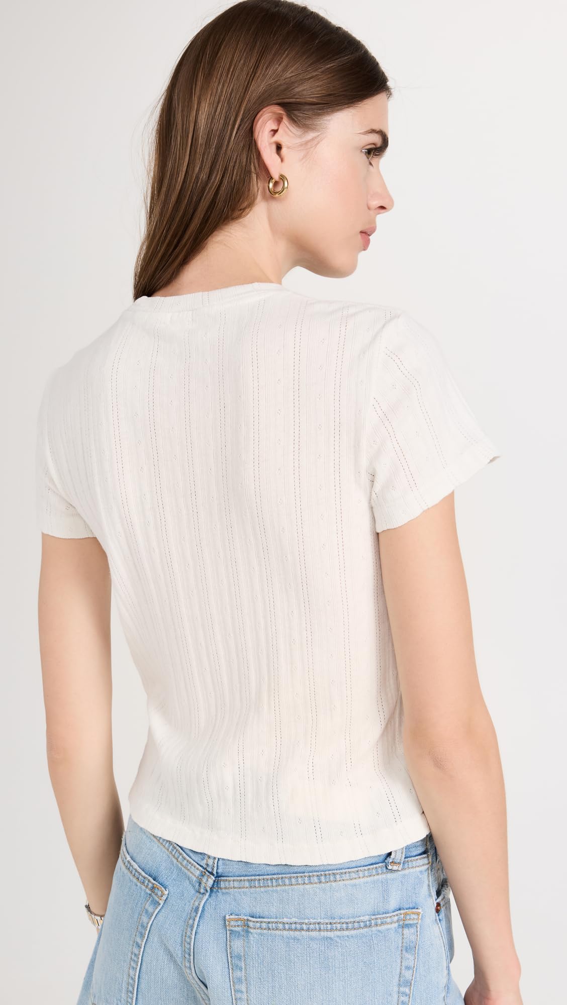 Pointelle Knit Fitted Baby T-Shirt