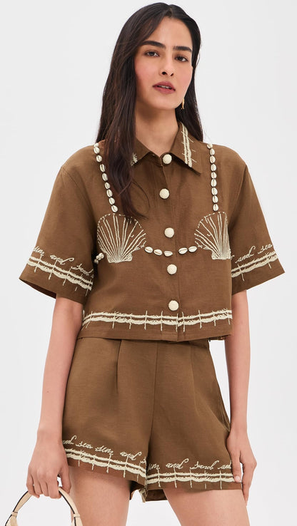 Relaxed Short-Sleeve Camp Shirt