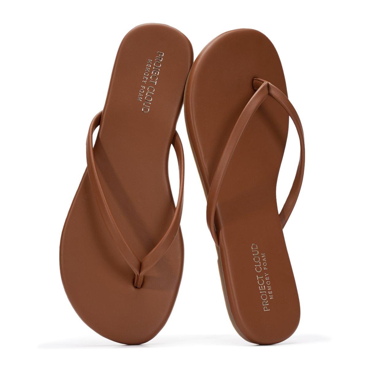 Memory Foam Flip Flops With Cushioned Footbed
