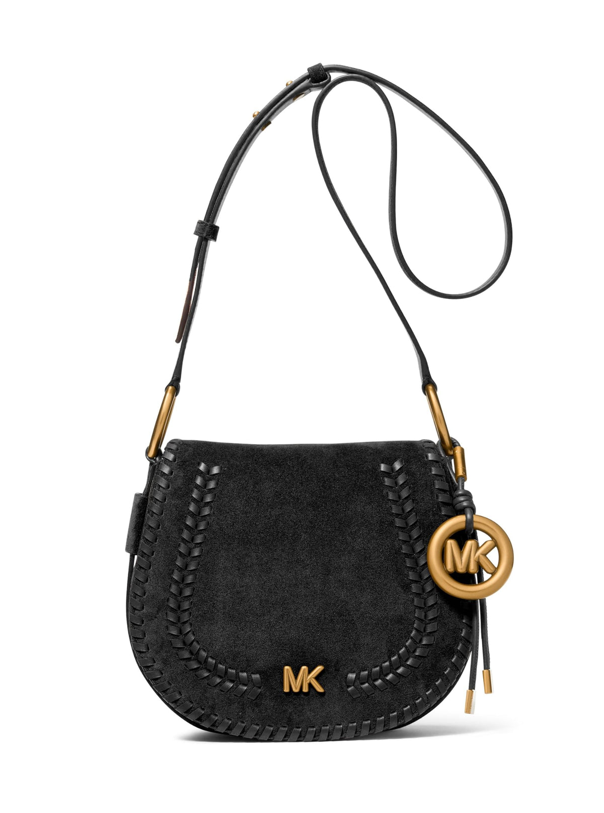 Saddle Crossbody Bag With Structured Flap