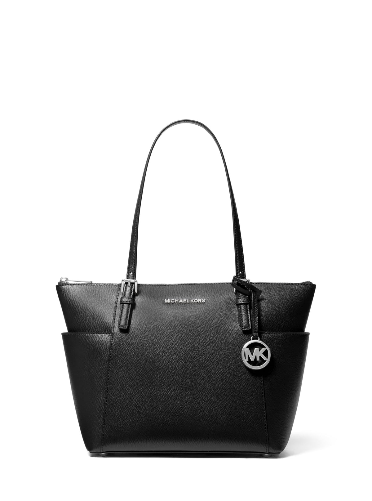 Structured Top-Zip Tote Bag With Everyday Finish