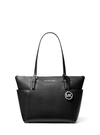 Structured Top-Zip Tote Bag With Everyday Finish