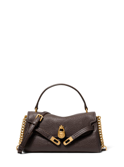 Structured Top-Handle Crossbody Bag With Flap