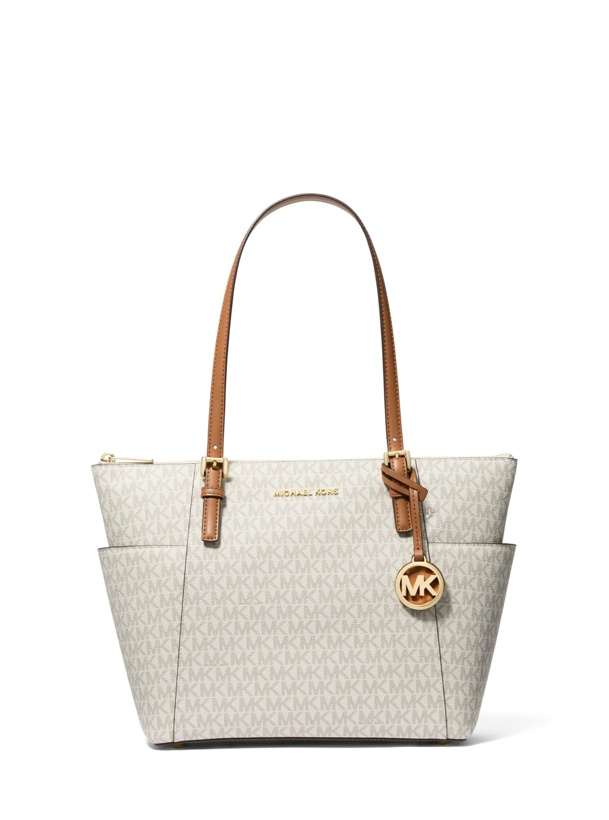 Structured Top-Zip Tote Bag With Everyday Finish