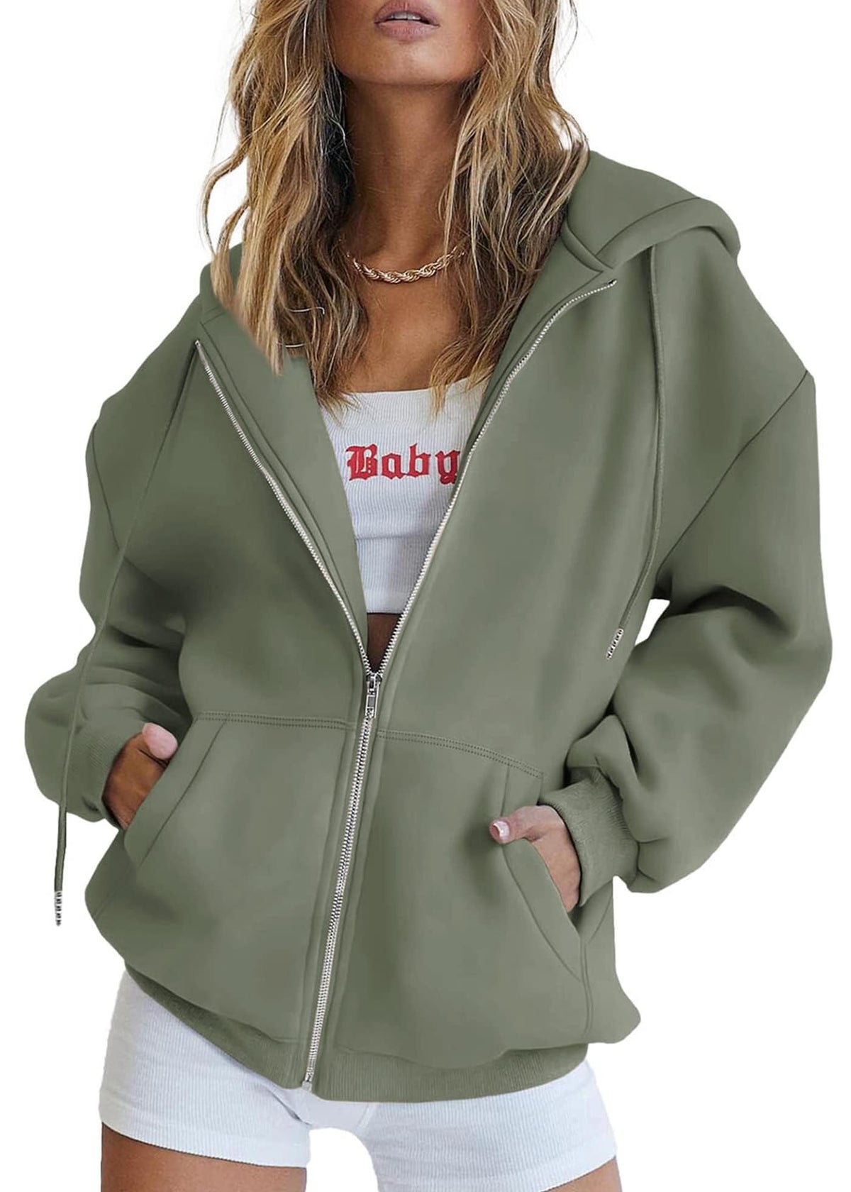 Relaxed Zip-Up Hoodie With Everyday Fit