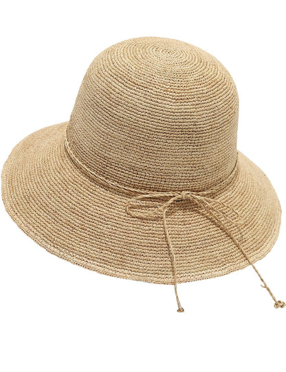 Handwoven Raffia Sun Hat With Wide Brim