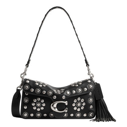 Soft Leather Shoulder Bag With Structured Flap