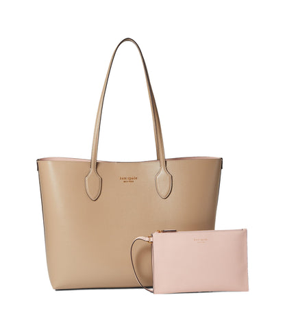 Large Saffiano Leather Tote With Structured Shape